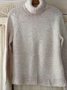 J Crew soft wool / mohair blend sweater . Soft and warm .